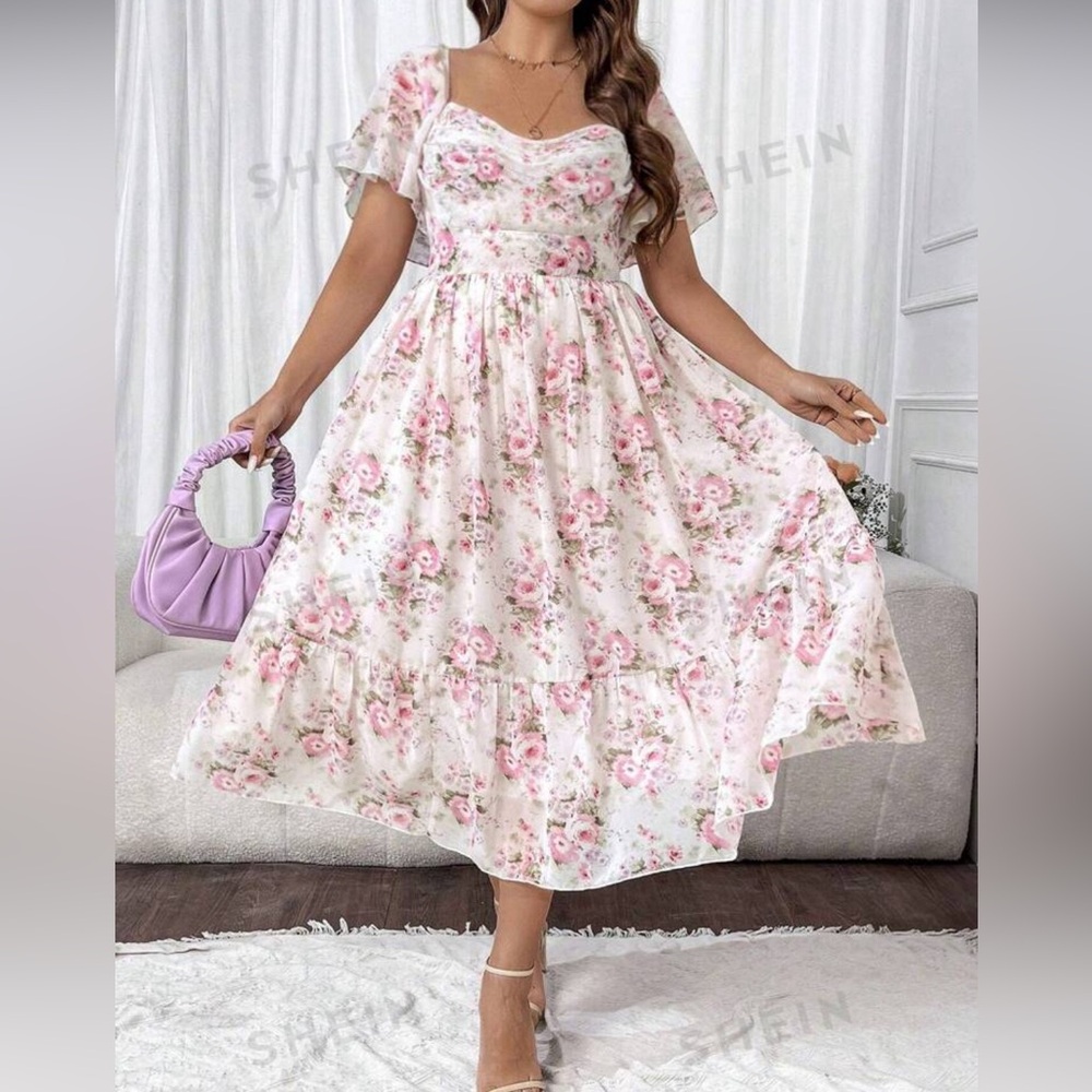 SHEIN floral print dress